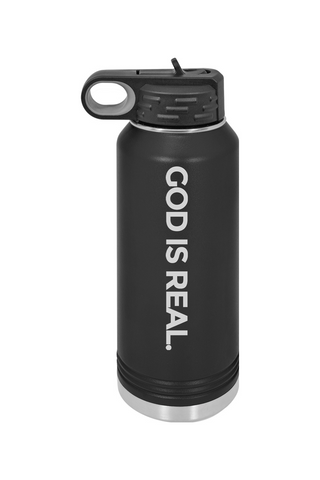 TJ53 God Is Real 32 oz. Stainless Steel Water Bottle