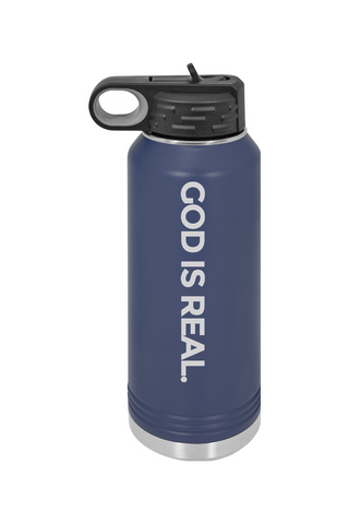 TJ53 God Is Real 32 oz. Stainless Steel Water Bottle