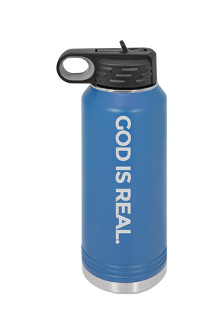 TJ53 God Is Real 32 oz. Stainless Steel Water Bottle