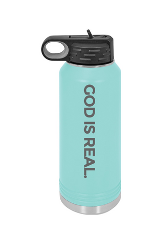 TJ53 God Is Real 32 oz. Stainless Steel Water Bottle