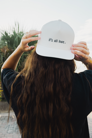 It's All Love Five-Panel Cotton Twill Snapback Cap