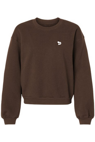 Haute D Essentials - Womens Oversized Eco Fleece Crewneck Sweatshirt