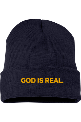 TJ53 God Is Real Cuffed Beanie