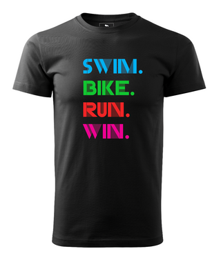 Swim Bike Run Win Tee - Men's Triathlon