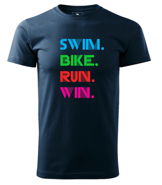 Swim Bike Run Win Tee - Men's Triathlon